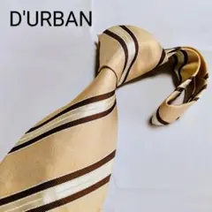 ダーバン D'URBAN ベージュ マルチストライプ ネクタイ