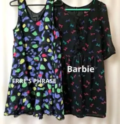 Barbie、FRRE'S PHRASE リボン、ノースリーブワンピース　2枚のサムネイル