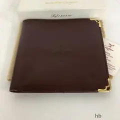Cartier カルティエ マストライン レザー 二つ折り財布 ボルドー