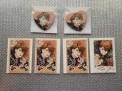 北見遊征　Melty Valentine ハート型缶バッジ　チェキ風カード