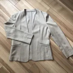 グリーンレーベル　ノーラペルジャケット　 リネンライク