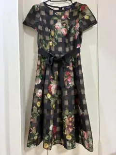 M'S GRACY 花柄 シアーワンピース ブラック 40 完売品です。 - メルカリ