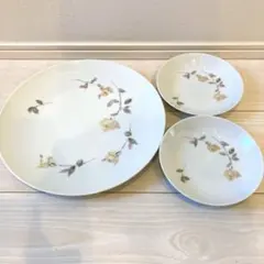Noritake Beauty プレート 3枚セット バラ柄 盛り皿のサムネイル
