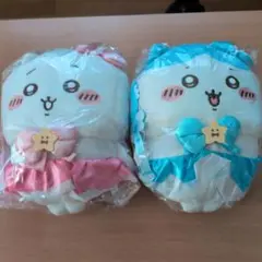 キャラクターぬいぐるみ ピンク 青 2体セット