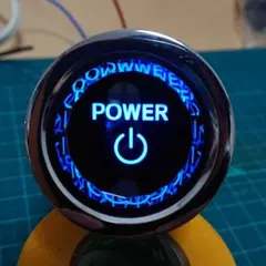 LED打ち替え済 トヨタハイブリッド プッシュスタートスイッチ クリスタルブルー