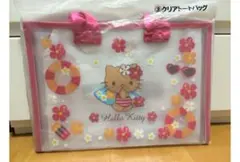 【最安値】日焼けキティ サンリオ 一番くじ クリアトートバッグ