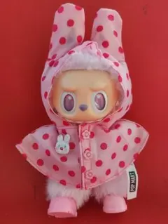 Labubu ぬいぐるみ 中型 ブラウン/ピンク LABUBU ラブブ ぬいぐるみ用コスチュームセット（ピンク