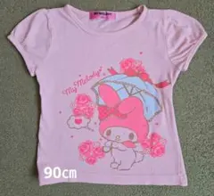 子供用Tシャツ/キッズTシャツ/90㎝/My Melody/ピンク/女の子用
