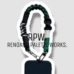 【0121】パラコード スマホストラップ ハンドストラップ ブラック グリーン