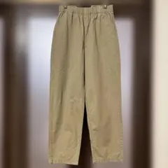 無印　洗いざらし　コットンイージーテーパードパンツ