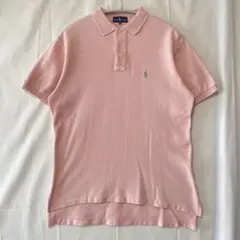 Ralph Lauren メンズM ポロシャツ ピンク 鹿の子