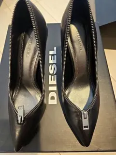 DIESEL ブラック ハイヒール パンプス 38 ジッパーのサムネイル
