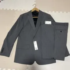 GU ビジネススーツ グレー 上下セット　上下サイズ違い