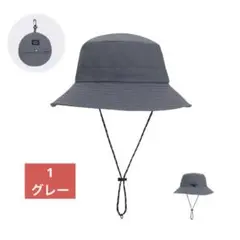バケットハットメッシュパネル付き 紫外線対策　日焼け防止帽子通気性ある夏ハット