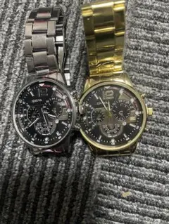 GENEVA クロノグラフ 腕時計 2点セット