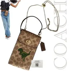 COACH コーチ スマホショルダーバッグ 恐竜 ダイナソー　オンライン完売商品 COACH コーチ スマホショルダーバッグ 恐竜 ダイナソー オンライン完売