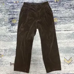 【Ralph Lauren】90sスラックス型・太畝コーデュロイパンツ ブラウン