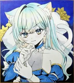 ★オリジナル手描きイラスト★原画一点物★ミニ色紙★No.26★