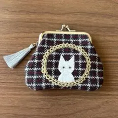 専用　ミナペルホネン　親子がま口ポーチ　トイプードル刺繍　ハンドメイド♪ ミナペルホネンモチーフ ハンドメイドポーチ - メルカリ