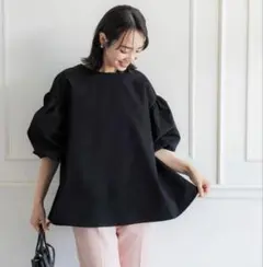 coca ブラック ブラウス L