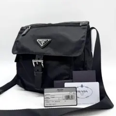 【超美品・Gカード付き✨】プラダ ショルダーバッグ 三角プルート ナイロン 黒