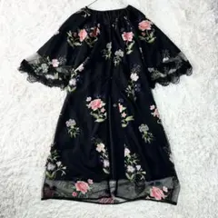 4298SHIZUKA KOMUROベージュ レース切り替え ワンピース ドレス - メルカリ