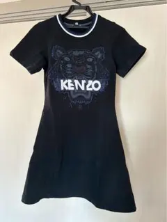 KENZO ブラック 半袖トレーナー ワンピース