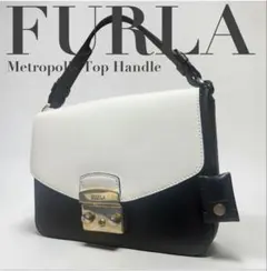 【美品】 FURLAフルラ メトロポリス　ショルダーバッグ　レザーストラップ付