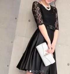 送料無料 未使用 発表会 女優 気品 ワンピ－ス 7号 S (WA2668)