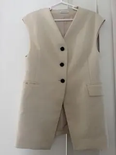ノースリーブ ベスト ジレ ベージュ サイズ1のサムネイル
