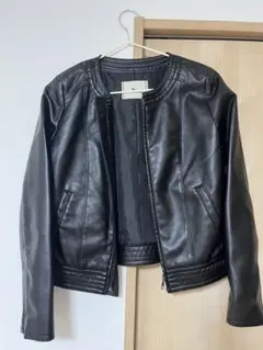 N.ナチュラルビューティーベーシック　フェイクレザージャケット　Sサイズ