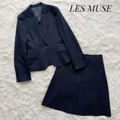 LES MUES レディーススーツ3点セット ウォッシャブル ブラック M 就活