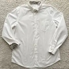 ★希少 XLサイズ★ Paul Smith ボタンダウン シャツ 現行 花柄 白