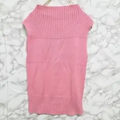 【美品】レイビームス コットン100% ニットベスト ピンク Ray BEAMS