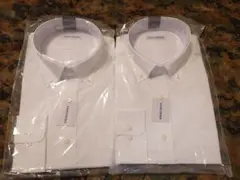 はるやま　ホワイト ドレスシャツ 2枚セット