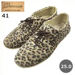 ダナッサ ジャズ レースアップシューズ ジャズシューズ 25cm レオパード