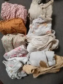 【まとめ売り】春夏生まれ女の子ベビー服10点セット コットン製