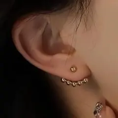 ステンレス　イエローゴールドメッキ　ピアス