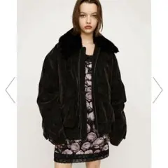 SLY】RIBBON GATHER PUFFER ジャケット ブラック - メルカリ