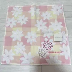 プ*★様 新品【LAURA ASHLEY】花柄タオルハンカチ ピンク イエロー