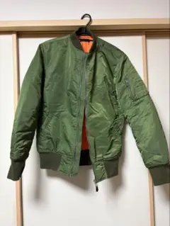 SPINNS オリーブグリーン MA-1ジャケット