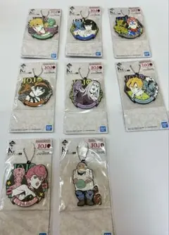 ジョジョの奇妙な冒険　一番くじ　K賞　ラバーチャーム　8種　コンプリートセットのサムネイル