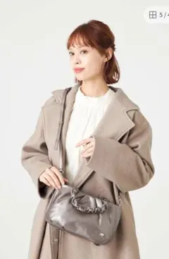 LA BAGAGERIE 2wayショルダーバッグ グレー　羊革♡