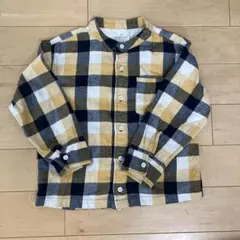 無印良品　120cm チェック柄 長袖シャツ