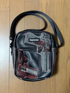 Supreme Guns Embroidered レザー ショルダーバッグ 黒 - メルカリ