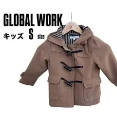 GLOBAL WORK キッズ ダッフルコート Sサイズ ブラウン