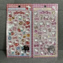 【正規品】ハローキティ ボンボンドロップシール 第2弾　2枚セット 赤 ピンク