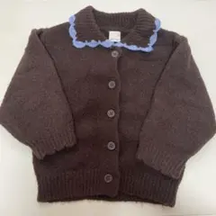 プティマイン　ブラウンニットカーディガン