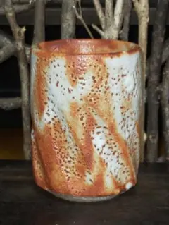 ♥志野　湯呑み　修理あり　湯飲み　美濃焼　骨董　古玩