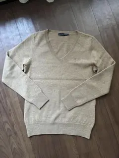 Ralph Lauren ベージュ Vネックセーター M